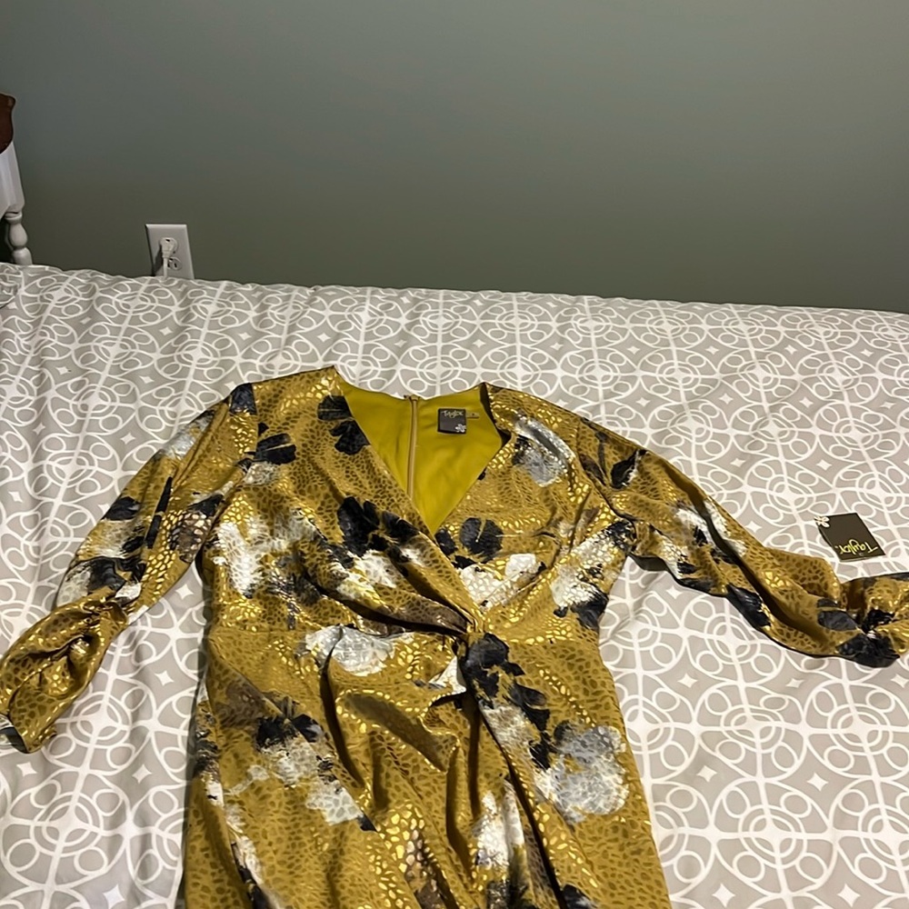 Yellow floral pattern dress